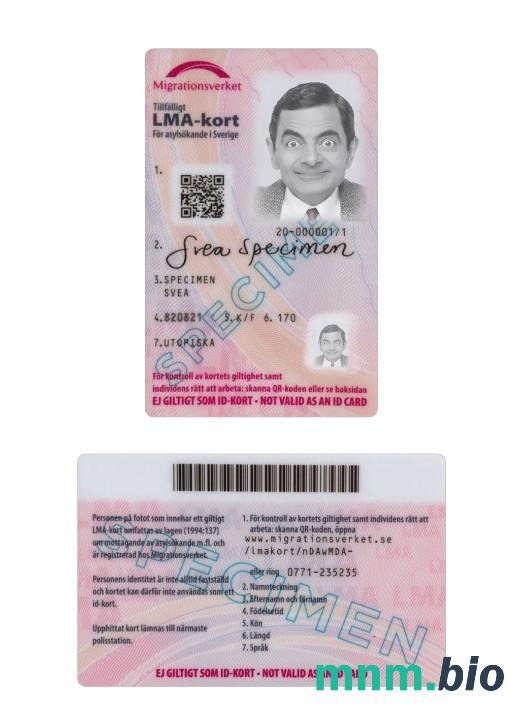 Szablon karty LMA Szwecji w PSD
